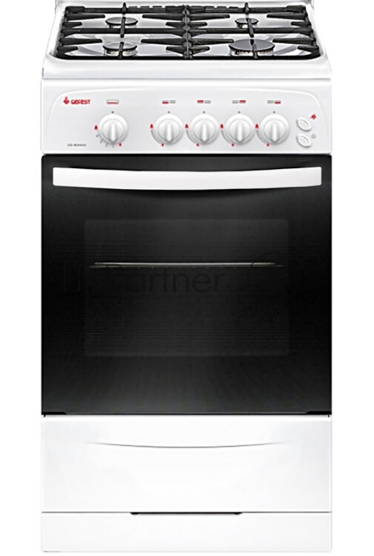 Плита газовая Gefest CG 50M04 K73 белый, конфорок 4 шт, духовка 42 л, 50 см x 85 см x 57 см