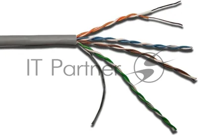 Кабель информационный Lanmaster LAN-5EUTP-PT-LSZH-GY кат.5е U/UTP не экранированный 4X2X24AWG LSZH внутренний 305м серый