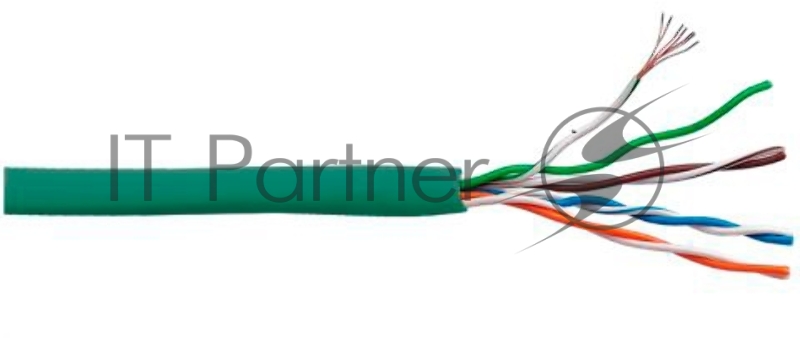 Кабель информационный Lanmaster LAN-5EUTP-PT-LSZH-GN кат.5е U/UTP не экранированный 4X2X24AWG LSZH внутренний 305м зеленый