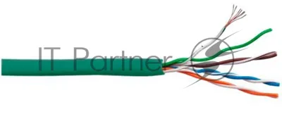 Кабель информационный Lanmaster LAN-5EUTP-PT-LSZH-GN кат.5е U/UTP не экранированный 4X2X24AWG LSZH внутренний 305м зеленый