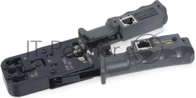 Инструмент для обжима проводников Cabeus, RJ-45, RJ-12, RJ-11, с тестером, 3 в 1, (HT-2010NT (HT-022))