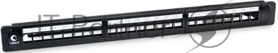 Патч-панель Cabeus PLB-24 19", 1HU, портов: 24 х keystone, кат. 5-7A, неэкр., черный, без модулей