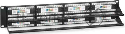 Патч-панель Cabeus PL-48-Cat.5e-Dual 19", 2HU, портов: 48 х RJ45, кат. 5е, неэкр., черный