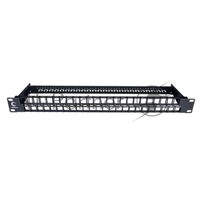 Патч-панель модульная высокой плотности Cabeus PLBHD-48-1U портов: 48 х Keystone Jack, чёрный, для неэкранированных модулей