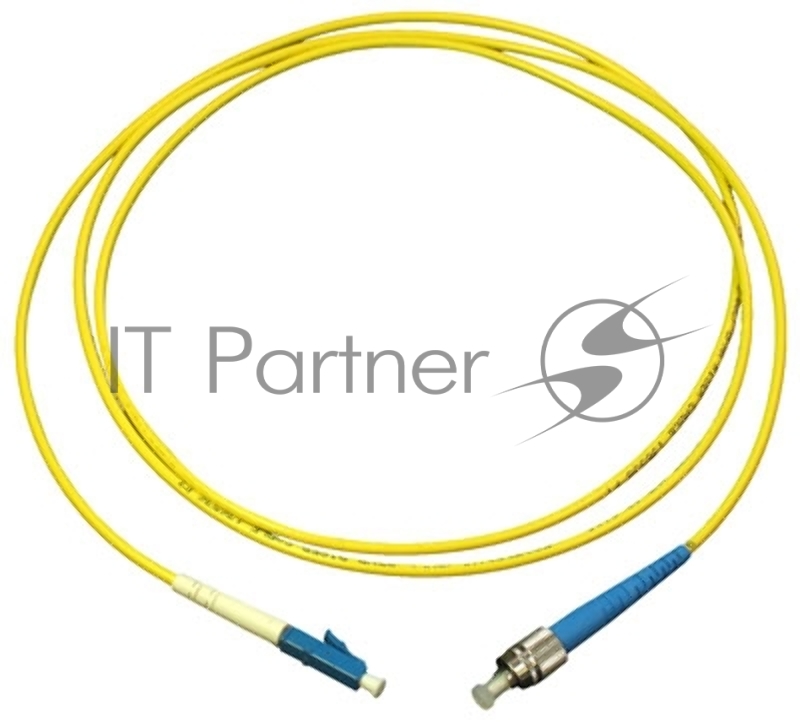 Патч-корд оптический Cabeus Tight Buffer, Simplex FC/LC, OS2 9/125, LSZH, 15м, Ø 3мм, синий хвостовик, жёлтый