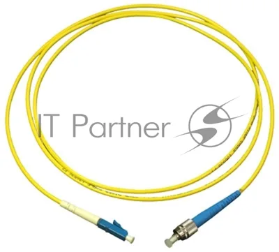 Патч-корд оптический Cabeus Tight Buffer, Simplex FC/LC, OS2 9/125, LSZH, 15м, Ø 3мм, синий хвостовик, жёлтый