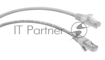 Патч-корд Cabeus PC-FTP-RJ45-Cat.6-1m-LSZH cat.6, экр., F/UTP, RJ45/RJ45, LSZH, AWG24, 1м, серый