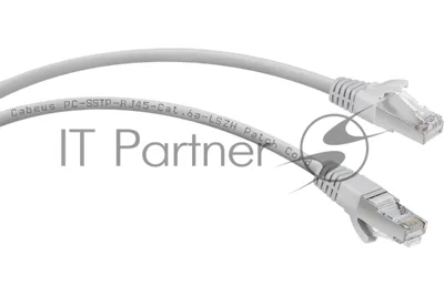 Шнур комм. Cabeus, кат. 6A, экр., S/FTP, RJ45/RJ45, LSZH, AWG26, 5м, серый