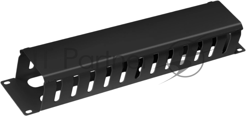 Кабельный органайзер Cabeus JB07-2U-BK 19", 2HU, 90х482х70 мм (ВхШхГ), закрытого типа, для шкафов, черный