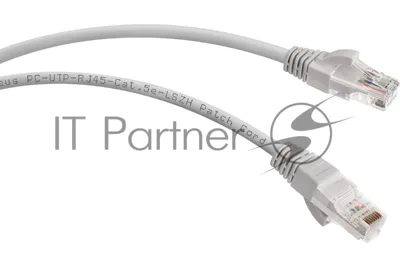 Шнур коммутационный Cabeus, Cat.5e, неэкр., U/UTP, RJ45/RJ45, LSZH, AWG24 15м, серый