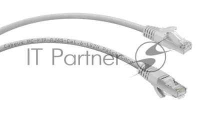 Шнур коммутационный Cabeus, cat.6, экр., F/UTP, RJ45/RJ45, LSZH, AWG24, 2м, серый