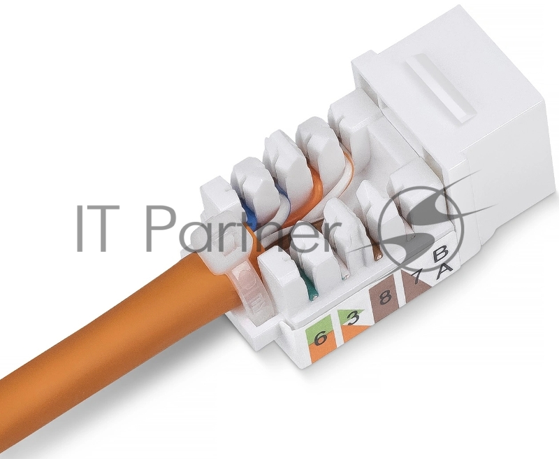 Вставка Cabeus KJ-RJ45-Cat.5e-90-SW keystone, 1хRJ45(8P8C), 90°, кат. 5е, неэкр., белый