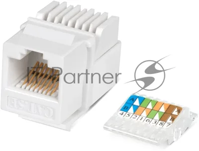 Модуль универсальный Cabeus KJ-RJ45-Cat.5e-Toolless keystone, 1хRJ45(8P8C), Toolless, кат. 5е, неэкр., белый