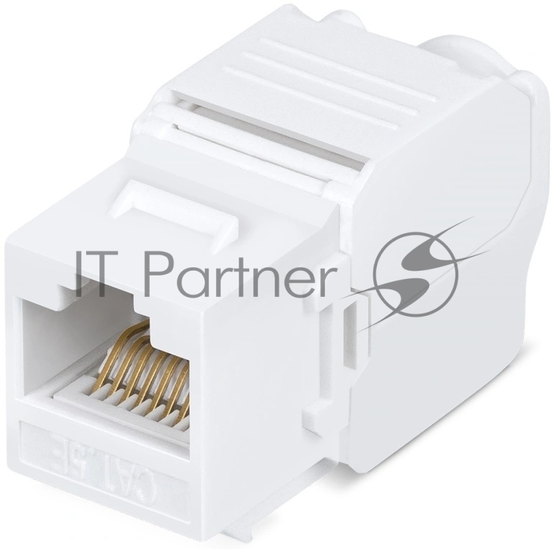 Вставка Cabeus KJ-RJ45-Cat.5e-180-Toolless keystone, 1хRJ45(8P8C), Toolless, кат. 5е, неэкр., белый