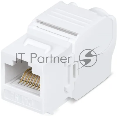 Вставка Cabeus KJ-RJ45-Cat.5e-180-Toolless keystone, 1хRJ45(8P8C), Toolless, кат. 5е, неэкр., белый