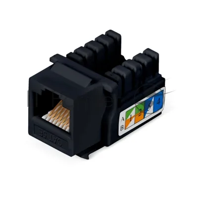 Вставка Keystone Cabeus KJ-RJ45-Cat.5e-90-BK 1хRJ45(8P8C), Toolless, кат. 5е, неэкр., чёрный