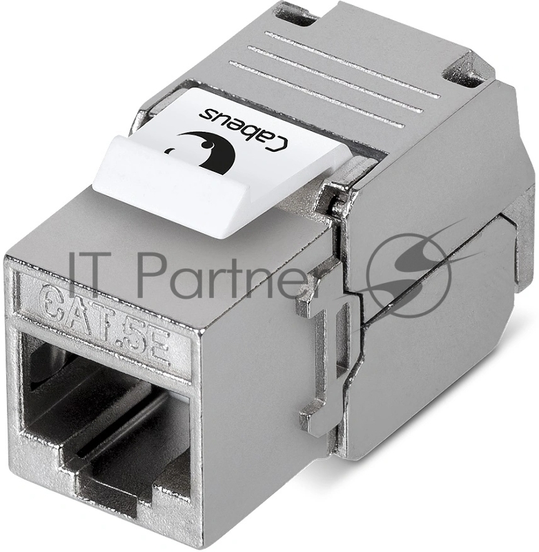 Вставка Cabeus KJ-RJ45-Cat.5e-SH-180-Toolless keystone, 1хRJ45(8P8C), Toolless, кат. 5е, экр., серый