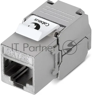 Вставка Cabeus KJ-RJ45-Cat.5e-SH-180-Toolless keystone, 1хRJ45(8P8C), Toolless, кат. 5е, экр., серый