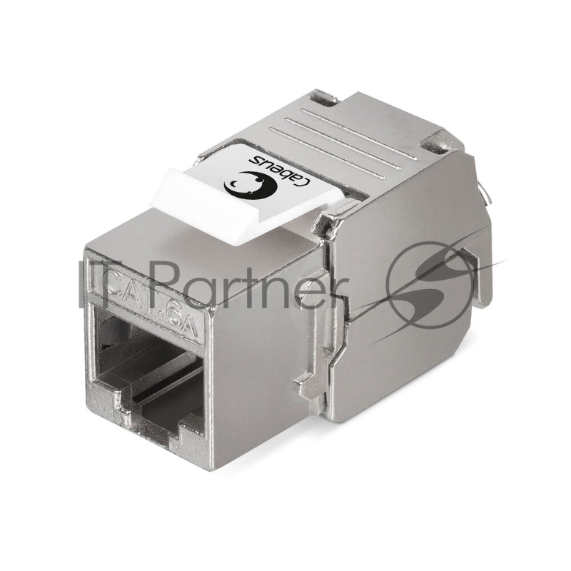 Вставка Keystone Cabeus KJ-RJ45-Cat.6A-SH-180-Toolless 1хRJ45(8P8C), Toolless, кат. 6A, экр., белый