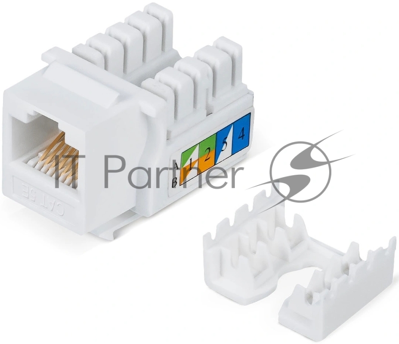 Модуль универсальный Cabeus, keystone, 1хRJ45, IDC 110, кат. 5е, неэкр., белый
