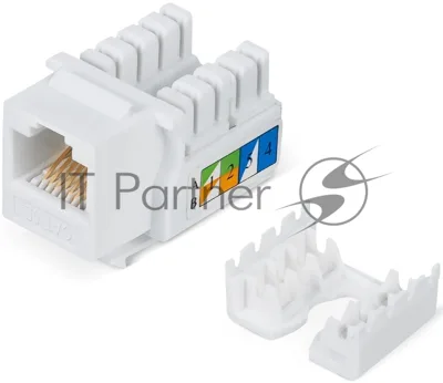 Модуль универсальный Cabeus, keystone, 1хRJ45, IDC 110, кат. 5е, неэкр., белый