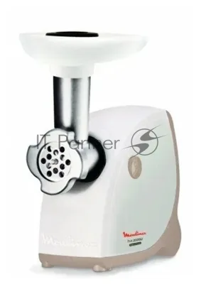 Мясорубка электрическая Moulinex ME476132 белый/бежевый, 2000 Вт, 2.3 кг/мин, защита от перегрузки, насадки - 9