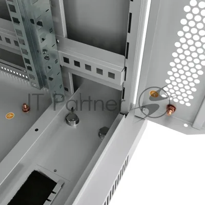 Шкаф серверный напольный Cabeus, IP20, 18U, 988х600х600 мм (ВхШхГ), дверь: перфорация, разборный, цвет: серый