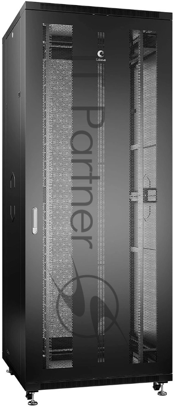 Шкаф серверный напольный Cabeus ND-05C-42U80/100-BK IP20, 42U, 2055х800х1000 мм (ВхШхГ), дверь: перфорация, боковая панель: сплошная, разборный, черный