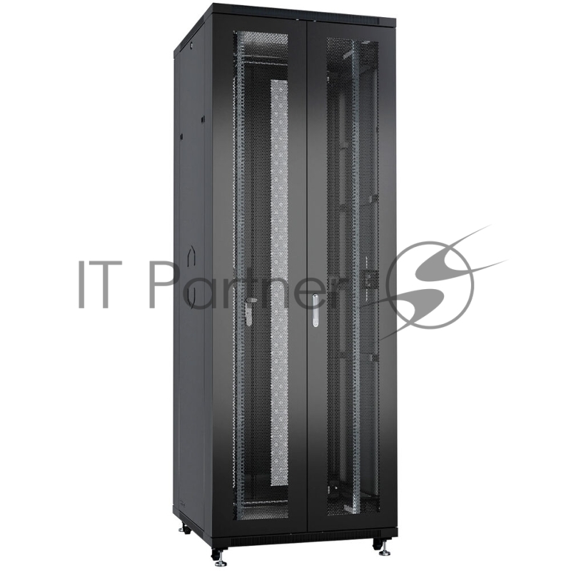 Шкаф серверный напольный Cabeus ND-05C-42U80/120-BK IP20, 42U, 2055х800х1200 мм (ВхШхГ), дверь: перфорация, боковая панель: сплошная, разборный, чёрный