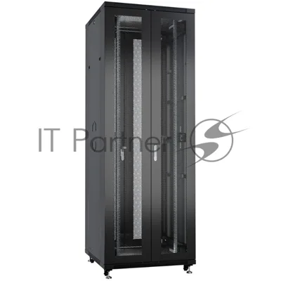 Шкаф серверный напольный Cabeus ND-05C-42U80/120-BK IP20, 42U, 2055х800х1200 мм (ВхШхГ), дверь: перфорация, боковая панель: сплошная, разборный, чёрный