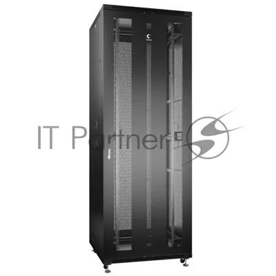 Шкаф серверный напольный Cabeus ND-05C-47U80/100-BK IP20, 47U, 2277х800х1000 мм (ВхШхГ), дверь: перфорация, боковая панель: сплошная, разборный, чёрный