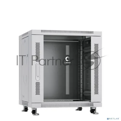 Шкаф телекоммуникационный напольный Cabeus, IP20, 12U, 730х600х800 мм (ВхШхГ), дверь: стекло, разборный, серый