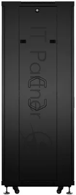 Шкаф телекоммуникационный напольный Cabeus, IP20, 18U, 988х600х600 мм (ВхШхГ), дверь: стекло, боковая панель: сплошная, разборный, черный
