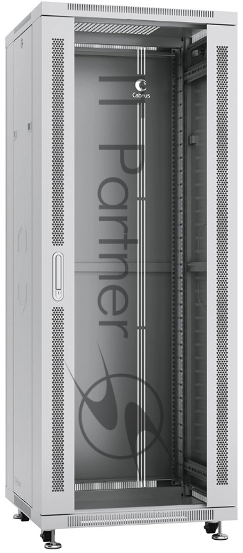 Шкаф телекоммуникационный напольный Cabeus SH-05C-32U60/60 IP20, 32U, 1610х600х600 мм (ВхШхГ), дверь: стекло, разборный, цвет: серый