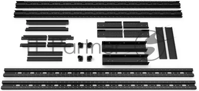 Стойка открытая 19" Cabeus RA-47U-1000-BK универсальная, 47U, 2237х515х1000 мм (ВхШхГ), двухрамная, чёрный