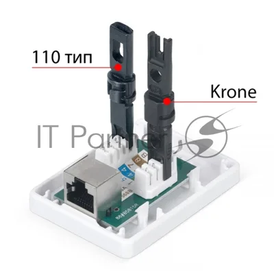 Розетка в сборе Cabeus, 1x RJ45(8P8C), кат. 6, экр., внешняя, белый, (WS-8P8C-Cat.6-SH-1)