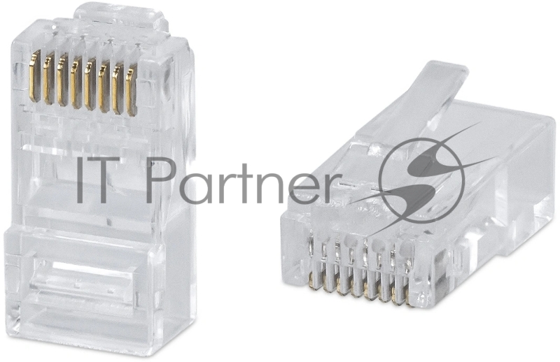 Коннектор Cabeus 8P8C-C6, RJ45, кат. 6, неэкр., для одножильного и многожильного кабеля