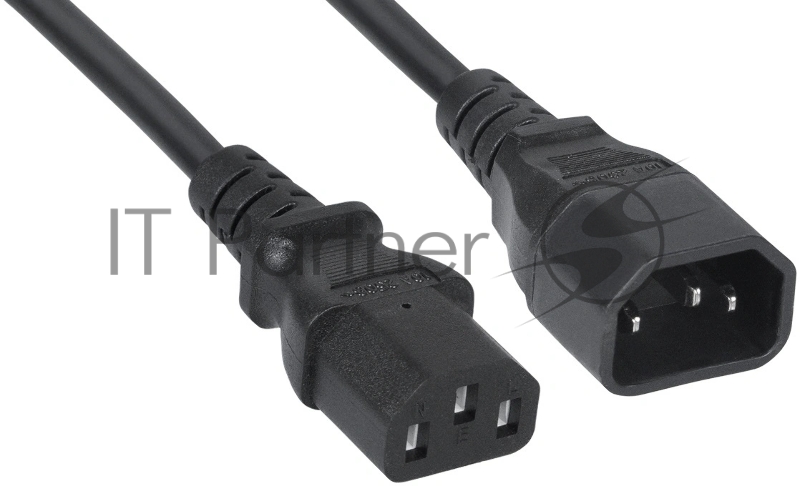 Кабель питания монитор-компьютер Cabeus PC-189-VDE-1.8M IEC 320 C13, вилка IEC 60320 С14, 1.8 м, 10А, количество проводов и сечении 3x0,75 мм2, черный