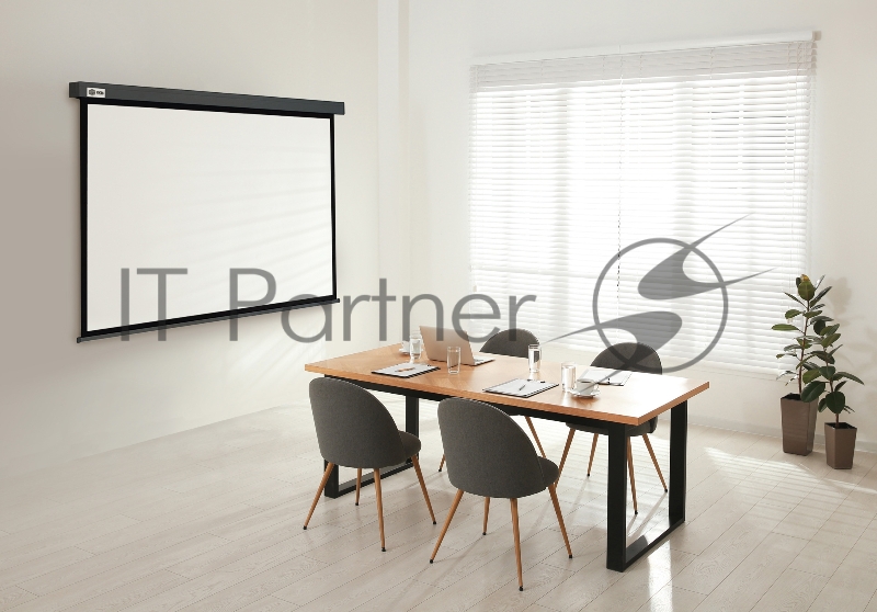 Экран Cactus 150x150 см Wallscreen CS-PSW-150X150-SG 1:1 настенно-потолочный рулонный серый