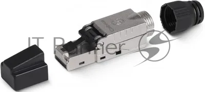 Коннектор Cabeus 8P8C-SH-C6+-TWP RJ45, кат. 6A, экр., со вставкой, прозрачный
