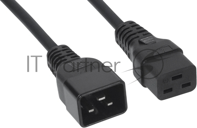 Кабель питания Cabeus PC-IEC19-IEC20-1.8M IEC 60320 С19, вилка IEC 60320 С20, 1.8 м, 16А, из кабеля 3х1,5 мм², черный