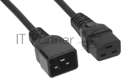 Кабель питания Cabeus PC-IEC19-IEC20-1.8M IEC 60320 С19, вилка IEC 60320 С20, 1.8 м, 16А, из кабеля 3х1,5 мм², черный
