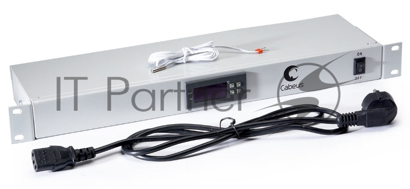 Микропроцессорная контрольная панель Cabeus JG01 19", 1U, 45х425х120 мм (ВхШхГ), для телекоммуникационных шкафов, серый