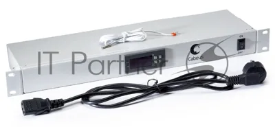 Микропроцессорная контрольная панель Cabeus JG01 19", 1U, 45х425х120 мм (ВхШхГ), для телекоммуникационных шкафов, серый