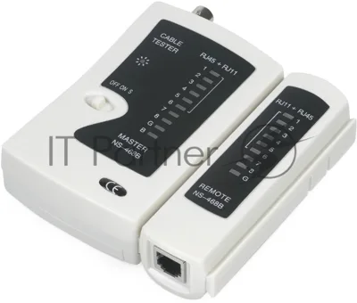 Тестер Cabeus, кабельный, питание: батарейки, корпус: пластик, (CT-BNC-RJ45)