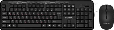 Комплект клавиатура + мышь SVEN KB-C3200W беспроводные клавиатура и мышь, черные