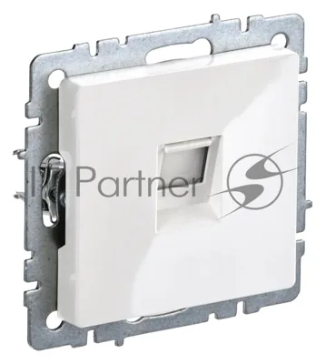 Розетка компьютерная IEK BRITE RJ45 кат.5E РК10-БрБ белый