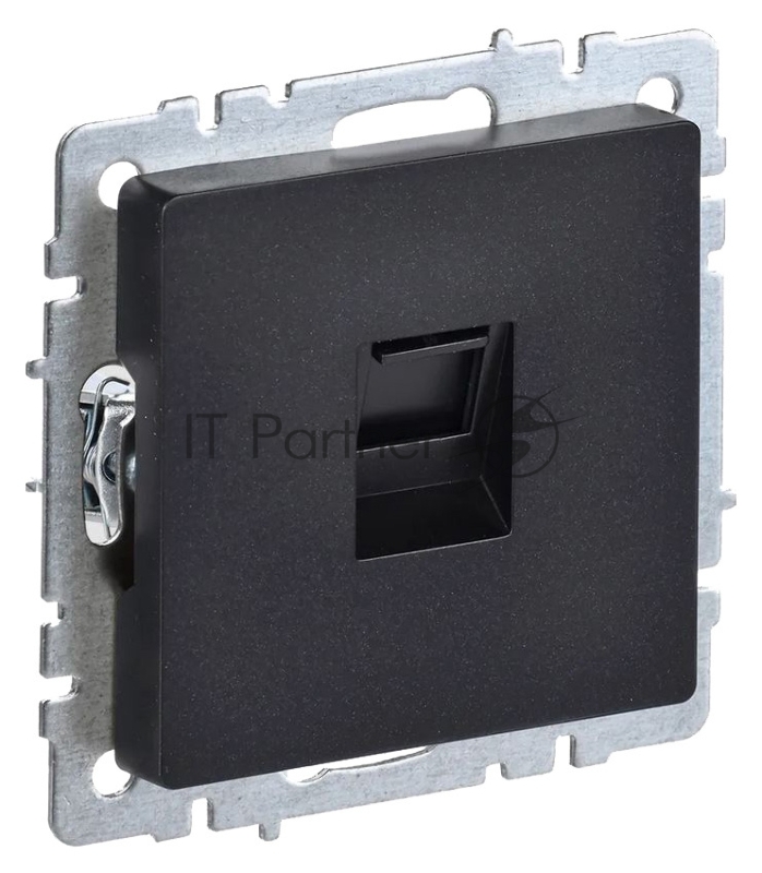 Розетка компьютерная IEK BRITE RJ45 кат.5E РК10-БрЧ черный