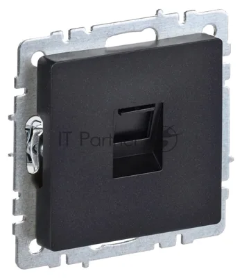 Розетка компьютерная IEK BRITE RJ45 кат.5E РК10-БрЧ черный