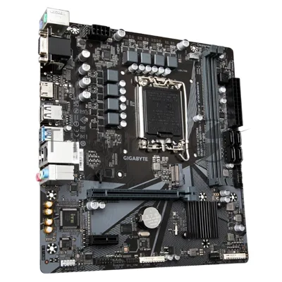 Материнская плата Gigabyte H610M-H DDR4, LGA 1700, Intel H610, 2xDDR4, 4xSATA, 1xM.2, 1xPCIe 4.0 x16, 2xPCIe 3.0 x1, 1xVGA, 1xHDMI, 1x1Gb LAN, 4xUSB-A 5Gbps, 2xUSB-A 2.0, 1xPS/2, 3x3.5 мм, 7.1, mATX